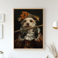 Royal Pet Portrait from Photo - Pet Playing Flute