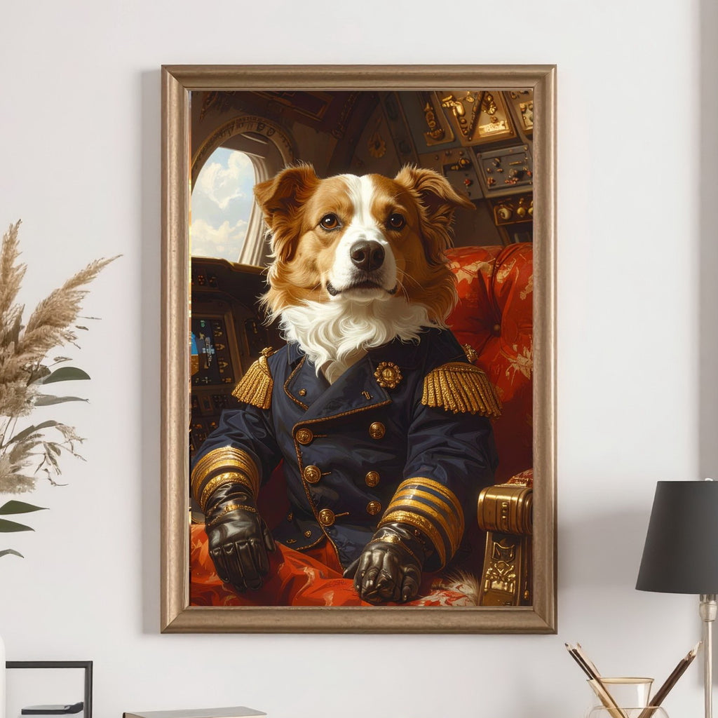 Custom Renaissance Pet Pilot Portrait