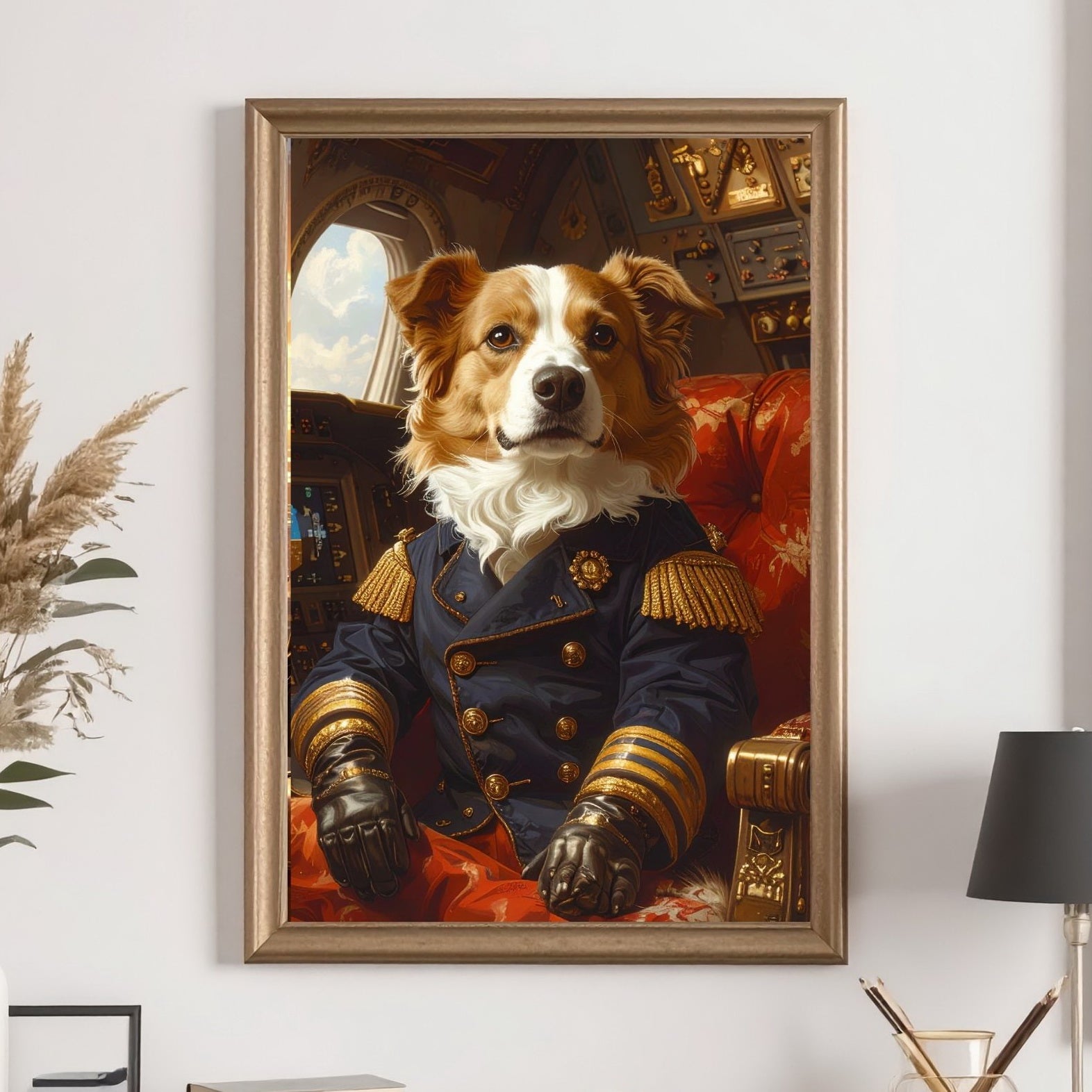Custom Renaissance Pet Pilot Portrait