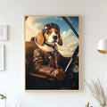 Custom Pet Portrait - Pilot Pet Flying Plane