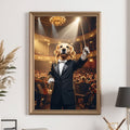 Custom Renaissance Pet Portrait - Orchestra Conductor in Tuxedo
