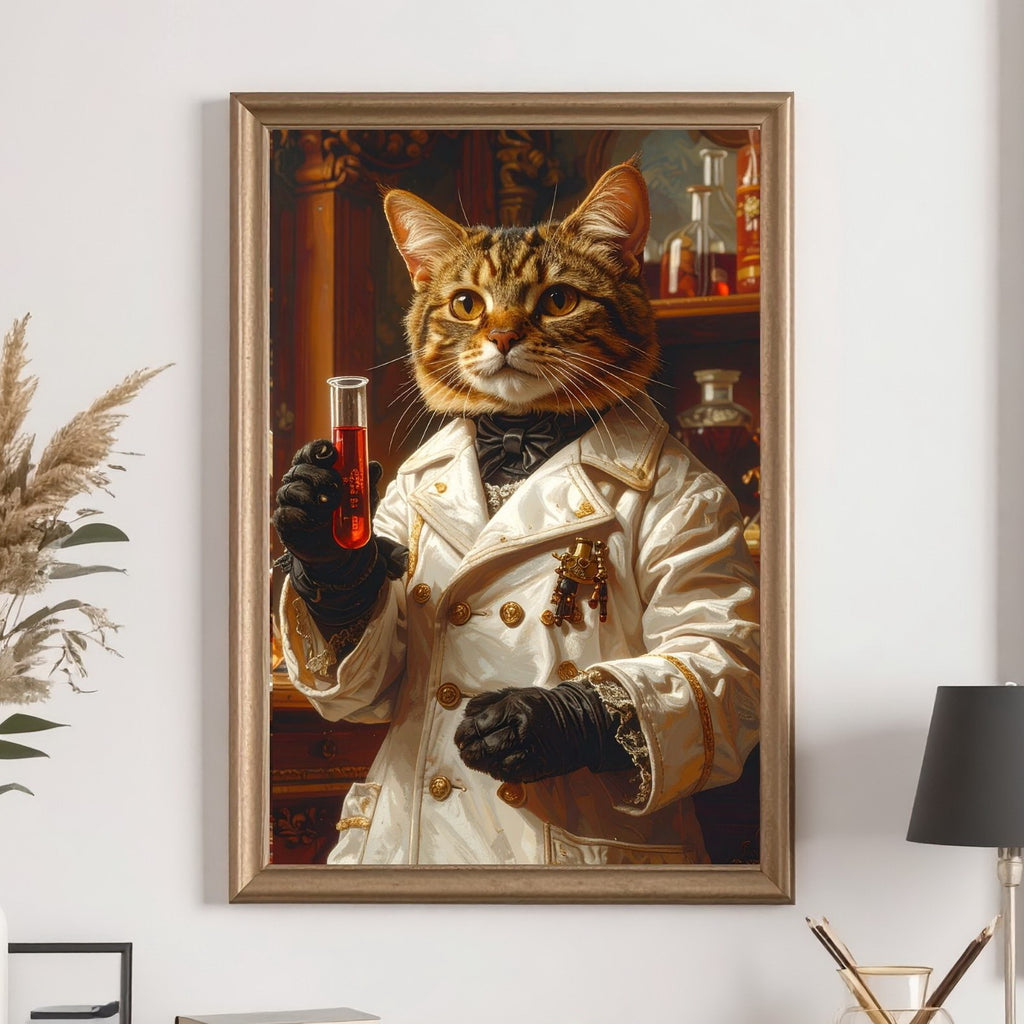 Custom Renaissance Pet Portrait - Male Pet Doctor