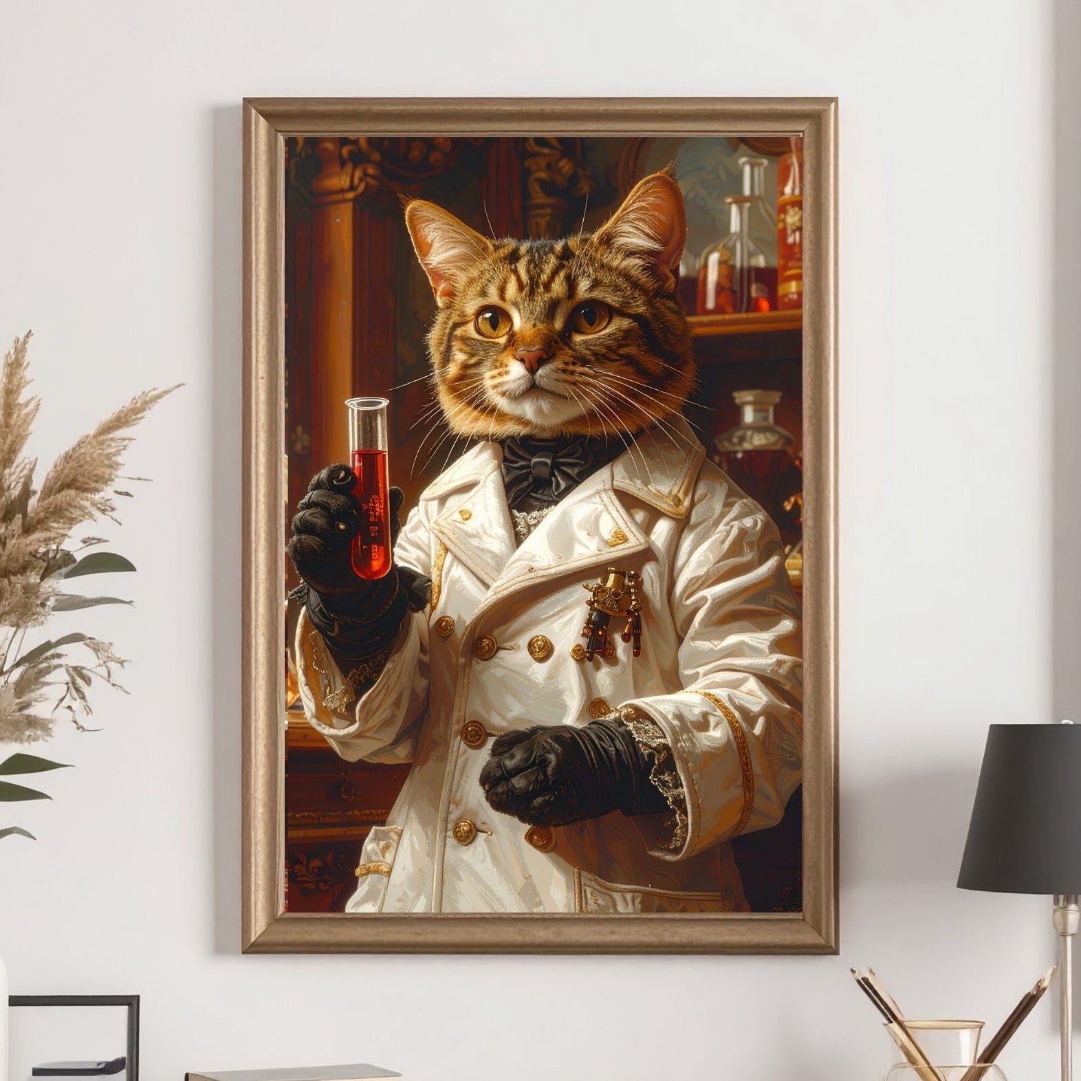 Custom Renaissance Pet Portrait - Male Pet Doctor