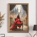 Custom Gothic Pet Portrait - Pet Vampire on Throne