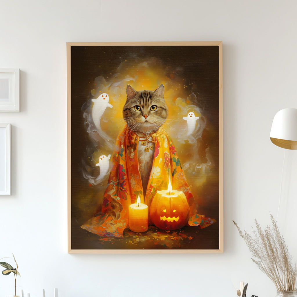 Custom Halloween Portrait - Pet Wizard