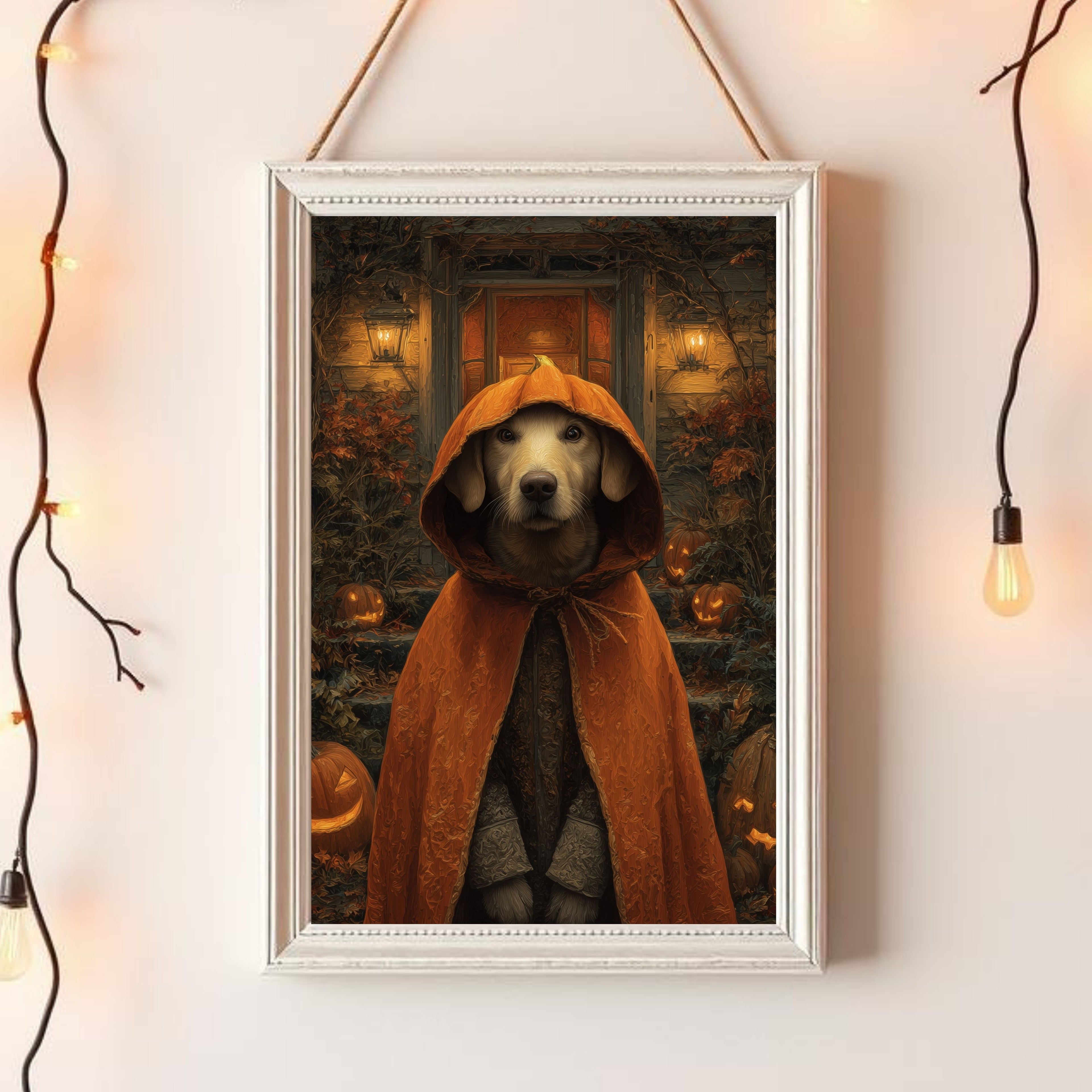 Custom Halloween Pumpkin Pet Portrait