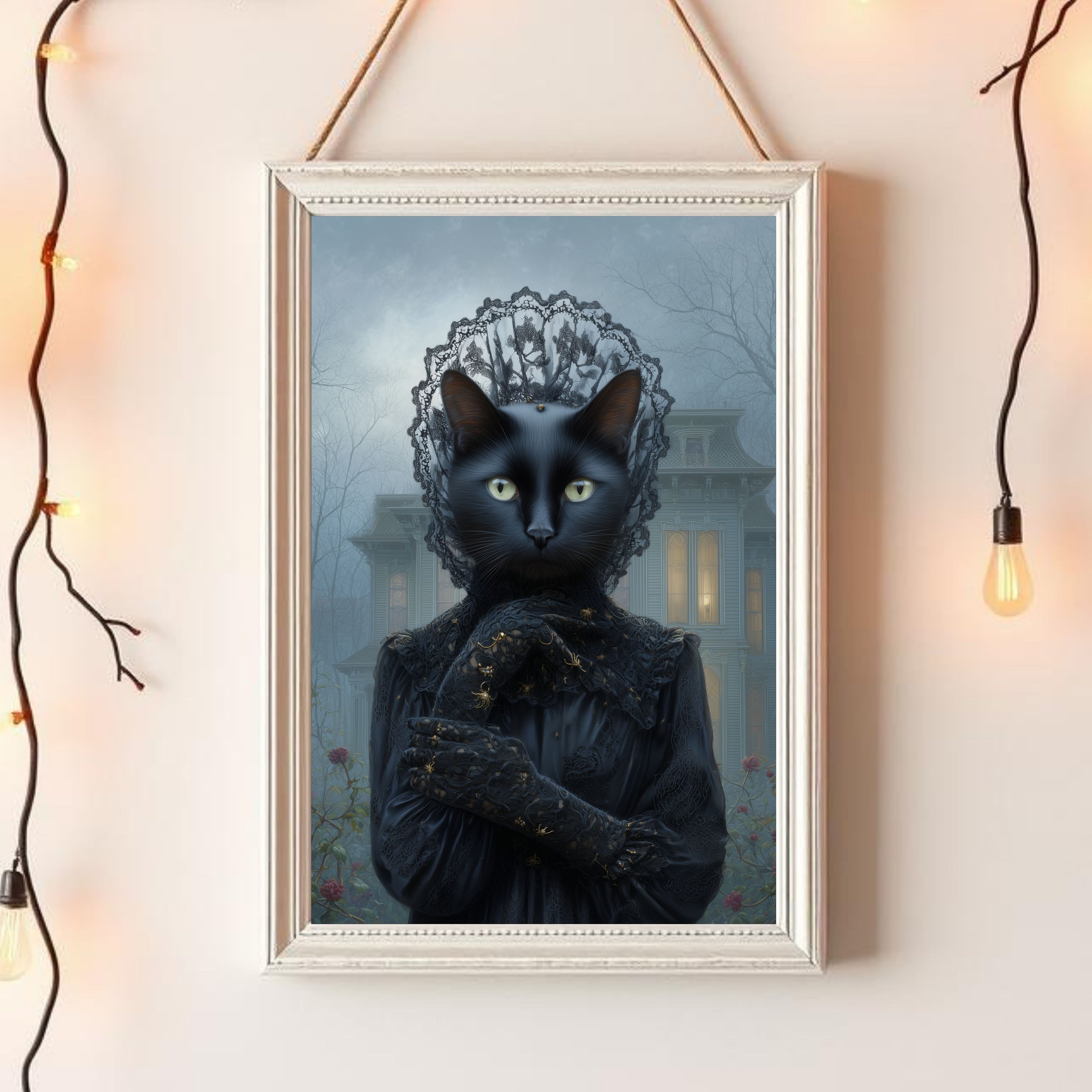 Custom Halloween Pet Portrait - Black Widow