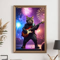Custom Pet Portrait - Pet Rock Star with Bass Guitar