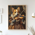 Royal Pet Portrait from Photo - Pet Playing Viola