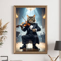 Custom Renaissance Portrait - Pet in Tuxedo Playing Violin