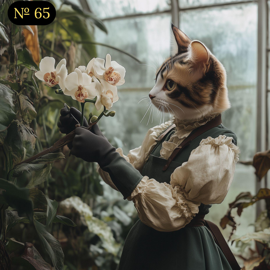 Custom Portrait - Gentle Lady Pet with Flower