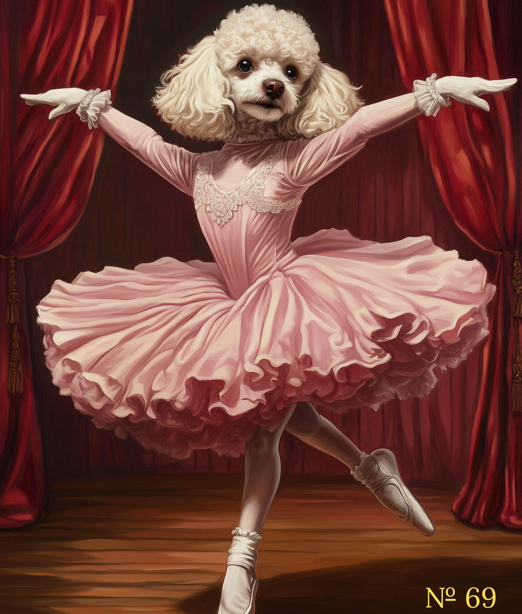 Custom Ballerina Pet Renaissance Portrait