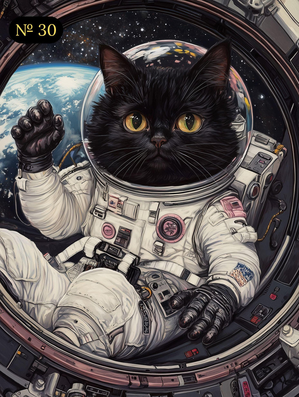 Custom Pet Portrait - Astronaut Pet in Space Suit - Funny Outer Space Pet Art - Canvas, Poster or Digital Portrait