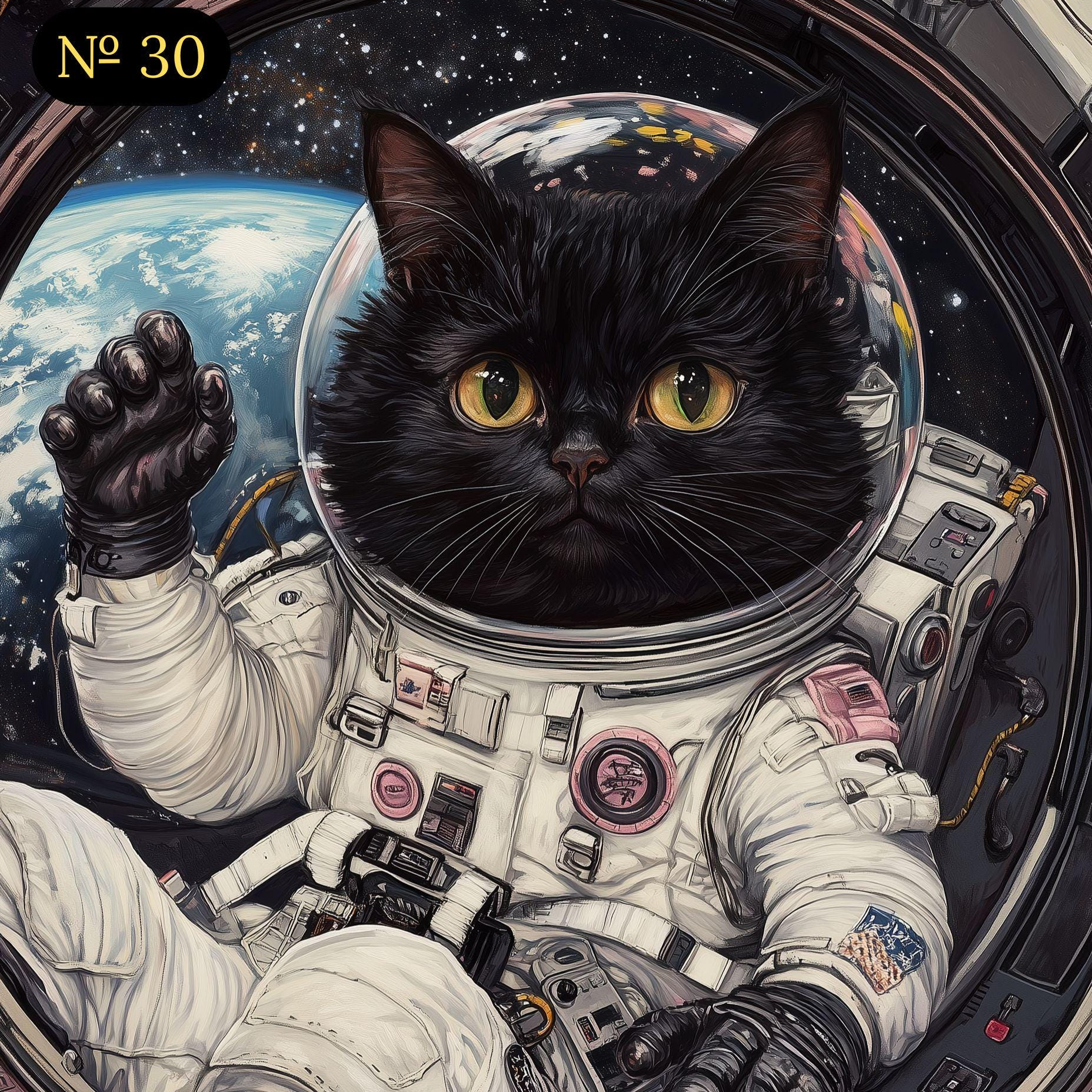 Custom Pet Portrait - Astronaut Pet in Space Suit