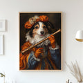 Royal Pet Portrait from Photo - Pet Playing Flute in Costume and Gloves, Custom Renaissance Pet Portrait, Canvas, Poster or Digital Portrait