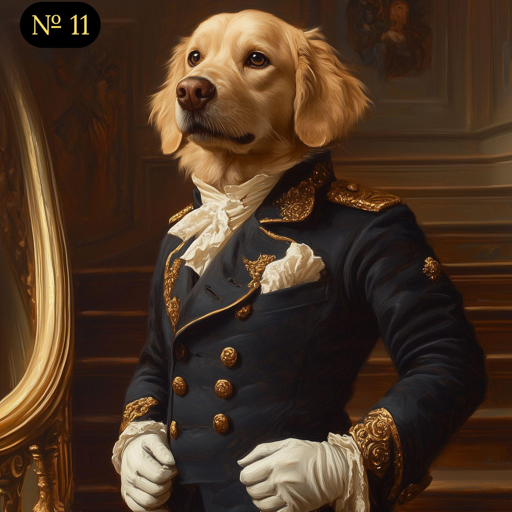 Custom Renaissance Royal Pet Portrait