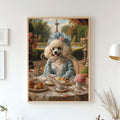 Custom Royal Pet Portrait - Renaissance Lady Pet Drinking Tea - Elegant Pet Art - Canvas, Poster or Digital Portrait - Funny Gift for Pet