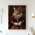 Custom Pet Portrait on Canvas, Royal Pet Portrait, Renaissance Pet Portrait from Photo, Pet Owner Gift, Pet in Regal Red Dress
