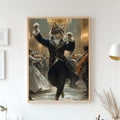 Custom Pet Portrait - Male Pet Dancing at Renaissance Ball, Noble Pet Art, Elegant Cat in Costume – Digital, Canvas or Poster Gift