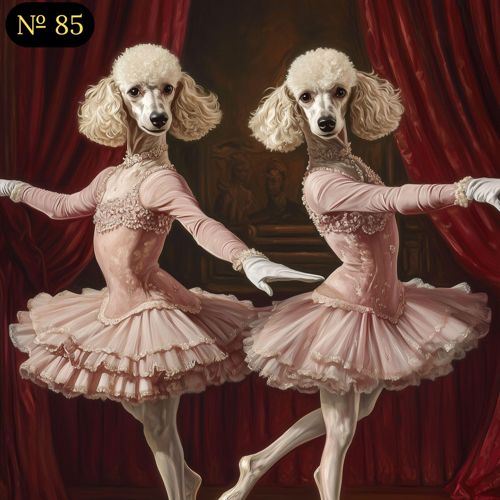 Custom Two Ballerinas Pet Portrait