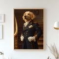 Custom Royal Pet Portrait, Renaissance Pet by Grand Staircase, Noble Court Style Pet Portrait from Photo - Digital File, Canvas or Poster