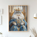 Custom Royal Pet Portrait - Pet on Throne - Renaissance Queen King Pet Art - Canvas, Poster or Digital Portrait, Funny Gift for Pets