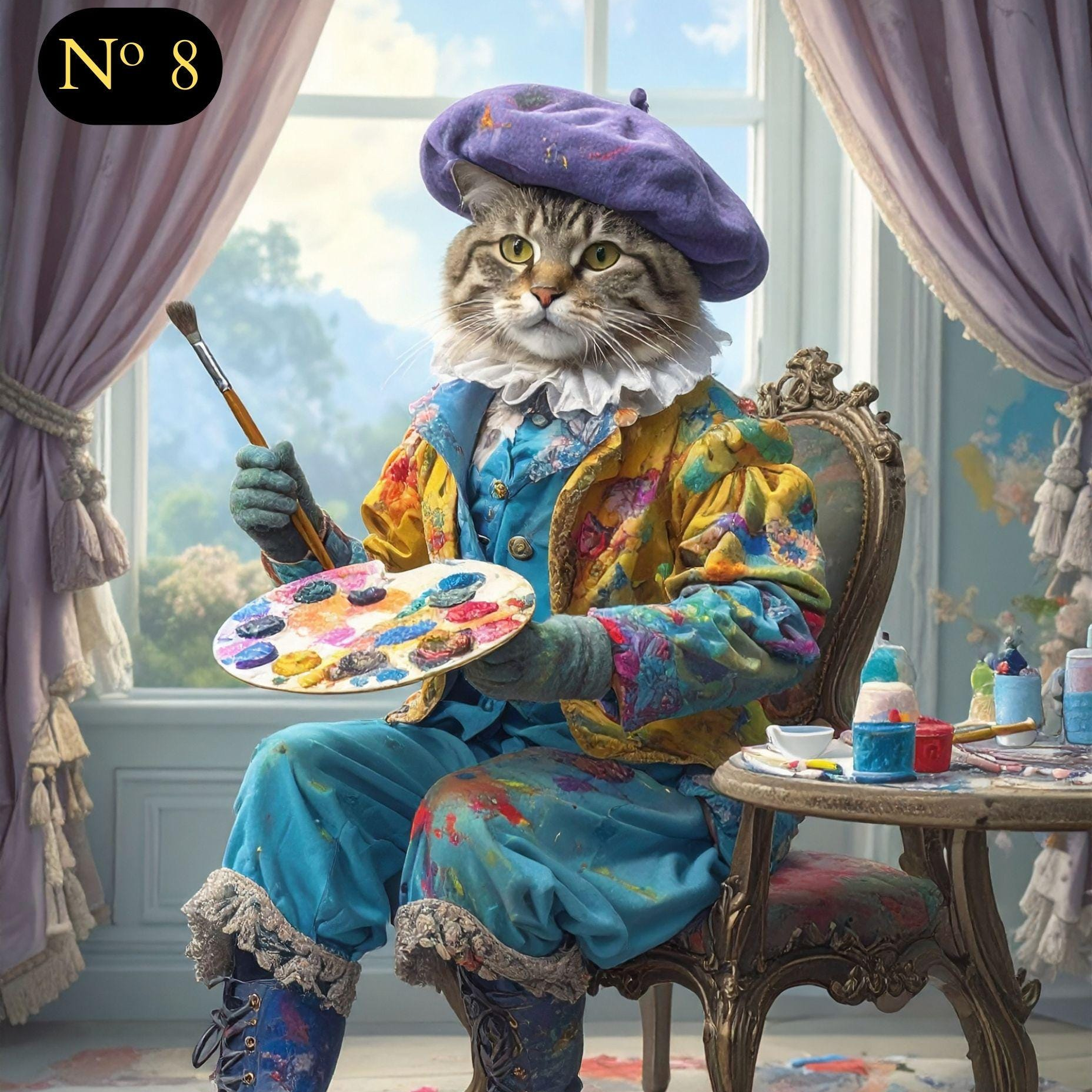 Custom Renaissance Pet Artist Portrait