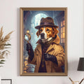 Custom Pet Portrait - Pet Detective with Magnifying Glass - Canvas, Poster, Photo or Digital