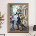 Custom Pet Portrait - Cat Journalist with Notebook Art - Canvas, Poster, Photo or Digital
