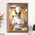 Custom Pet Chef Portrait: Pet with Ladle Cooking Dinner - Canvas, Poster or Digital Art