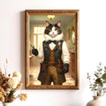 Custom Renaissance Pet Portrait – Pet Barber Hairdresser in Salon - Canvas, Poster or Digital File